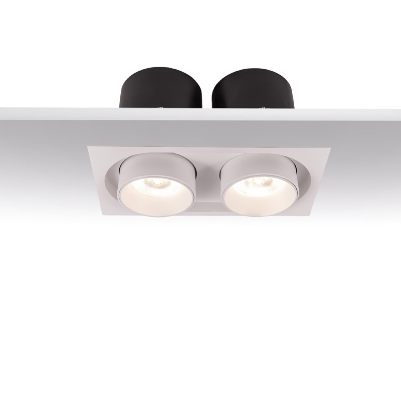 ART-1013 LED светильник двойной встраиваемый выдвижной в квадратной рамке Downlight   -  Встраиваемые светильники 